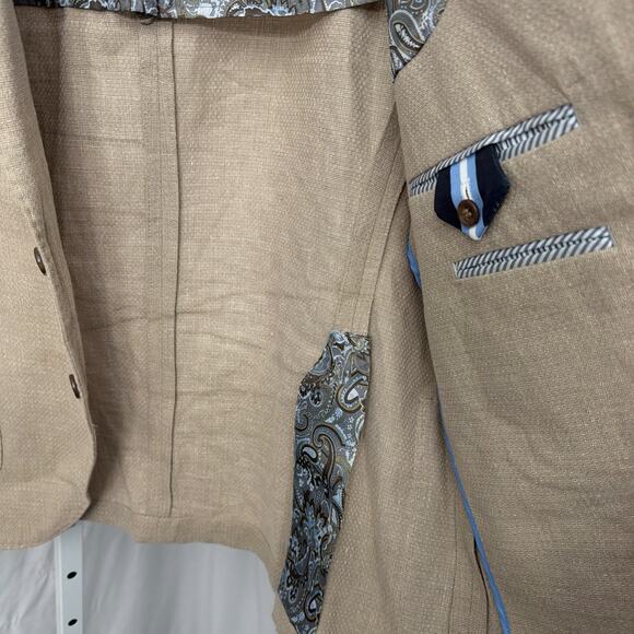 Tailorbyrd Linen Blend Blazer 40R Sport Coat Jacket Textured Unstructured - Picture 8 of 12